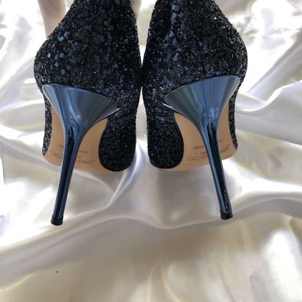 【Excellent Condition】Jimmy Choo Glitter Pumps Hee… - image 6