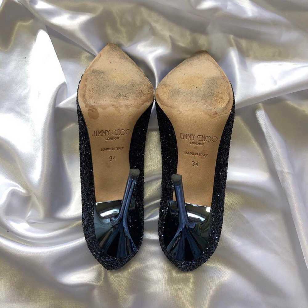 【Excellent Condition】Jimmy Choo Glitter Pumps Hee… - image 7