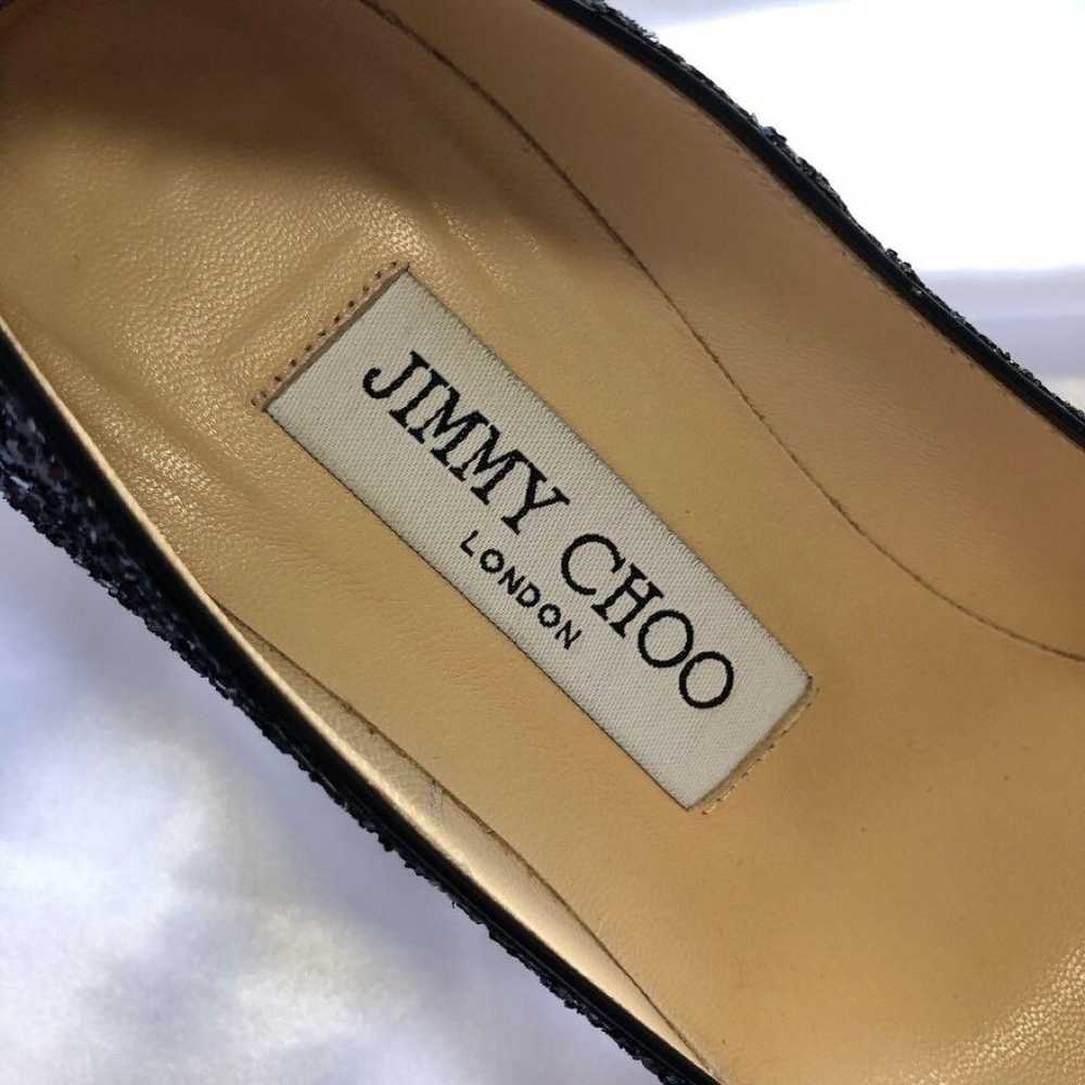 【Excellent Condition】Jimmy Choo Glitter Pumps Hee… - image 8