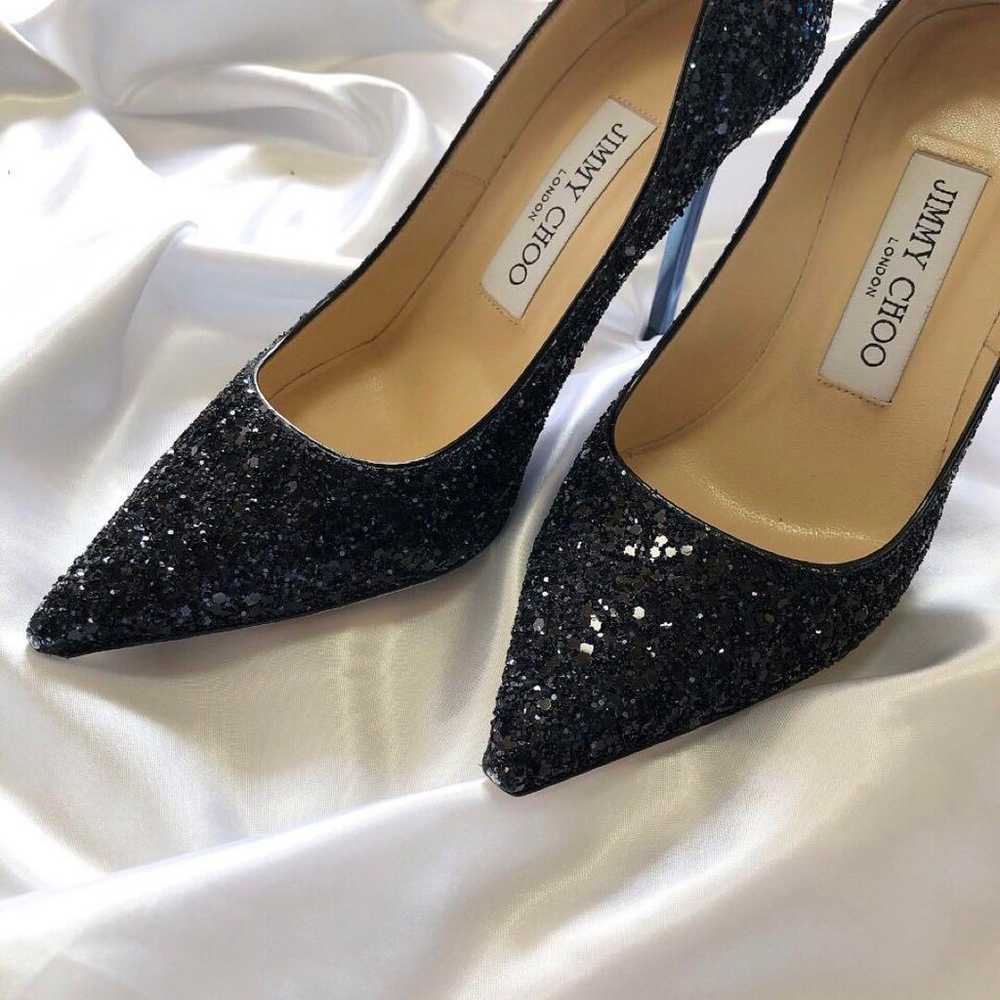 【Excellent Condition】Jimmy Choo Glitter Pumps Hee… - image 9