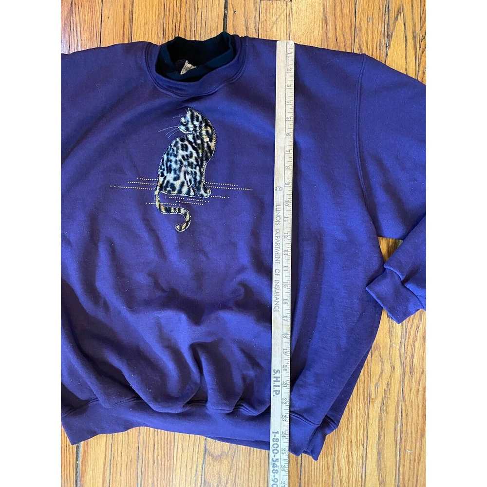 Unbrnd Vtg Top Stitch Sweatshirt Double Collar Wo… - image 8