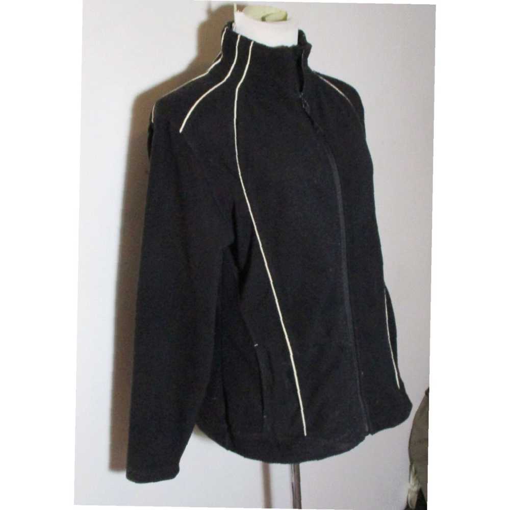 Vintage Black Full Zip Fleece Jacket for Women in… - image 2