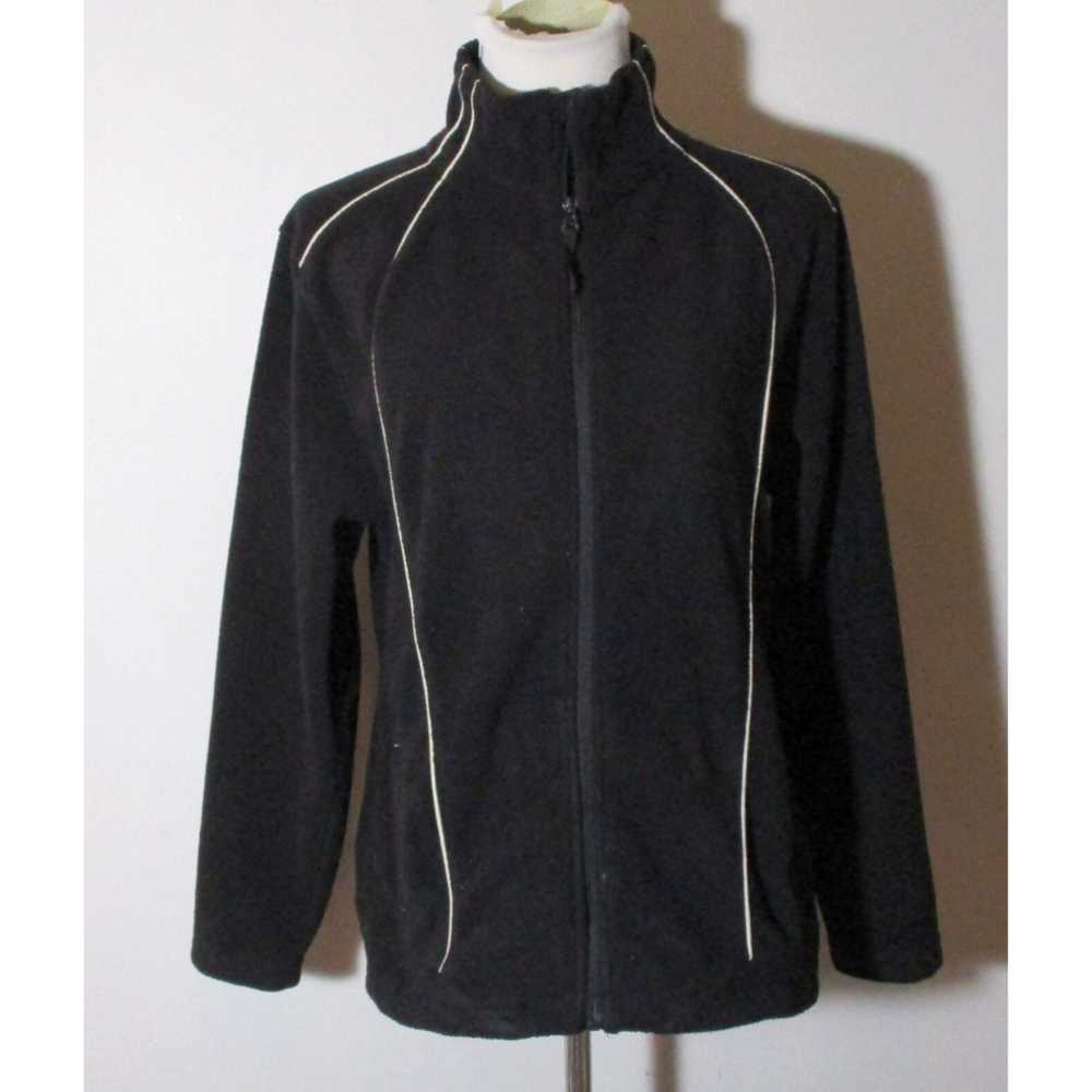 Vintage Black Full Zip Fleece Jacket for Women in… - image 3