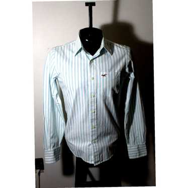 Vintage Pure White Classic Striped Long Sleeve Bu… - image 1