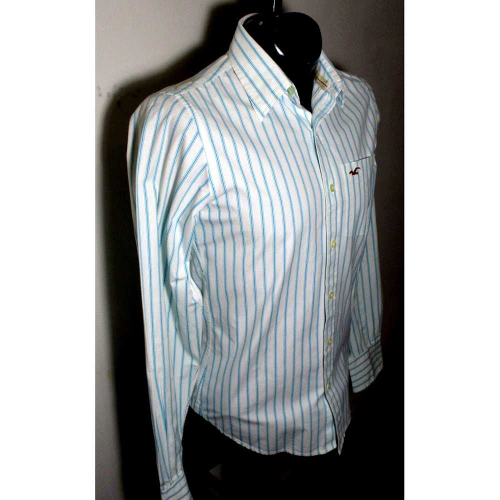 Vintage Pure White Classic Striped Long Sleeve Bu… - image 3