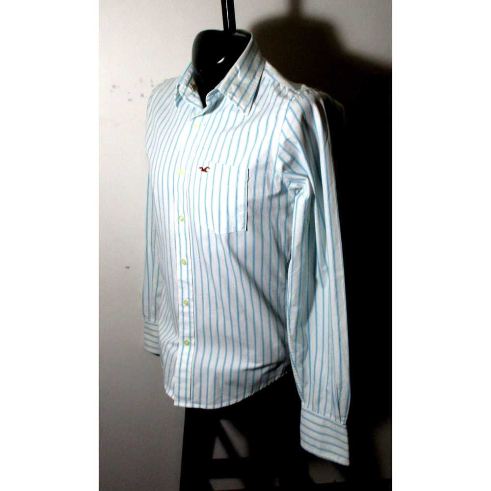 Vintage Pure White Classic Striped Long Sleeve Bu… - image 4