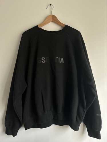 Essentials Black Crewneck Pullover Sweatshirt