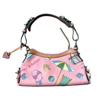 Y2K Dooney & Bourke Pink Leather Miami Beach Print Handbag Shoulder Bag hotsell Purse