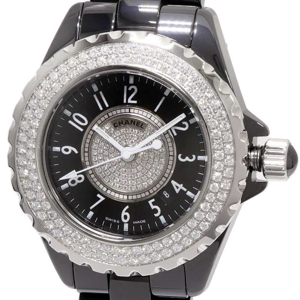 Chanel Chanel Chanel J12 33mm Black Ceramic Diamo… - image 1