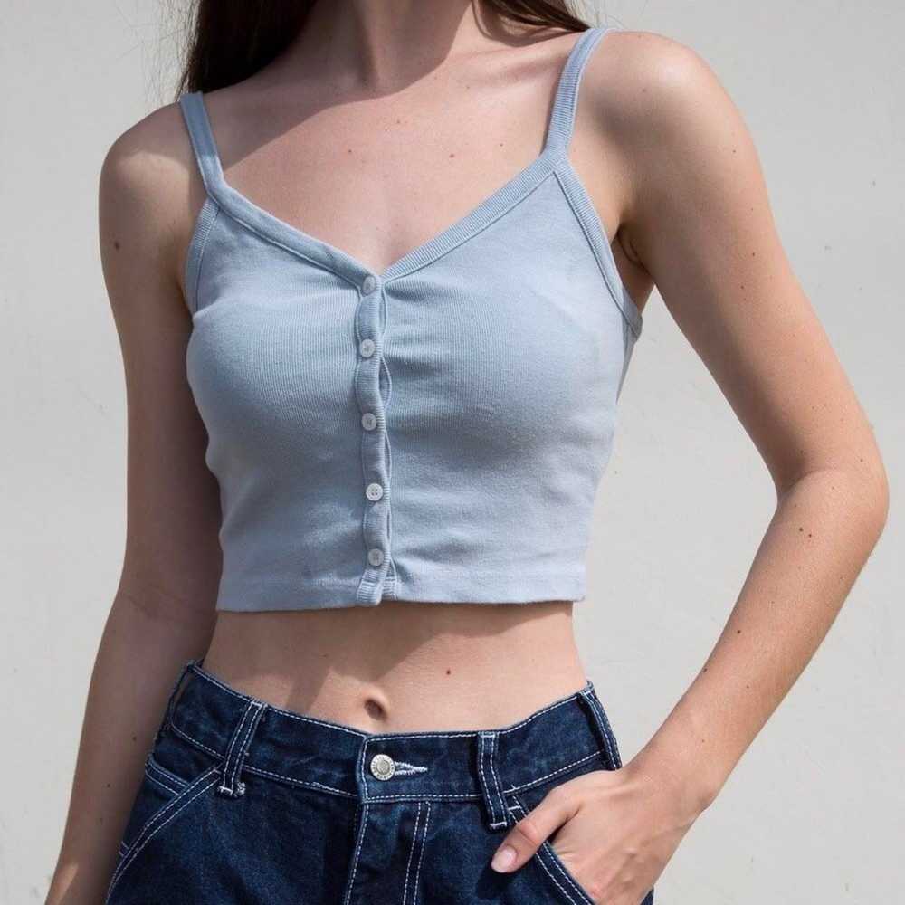 Brandy Melville Light Blue Zelly Tank Top - image 1