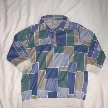 Urban Outfitters Women's Blue and White Shirt