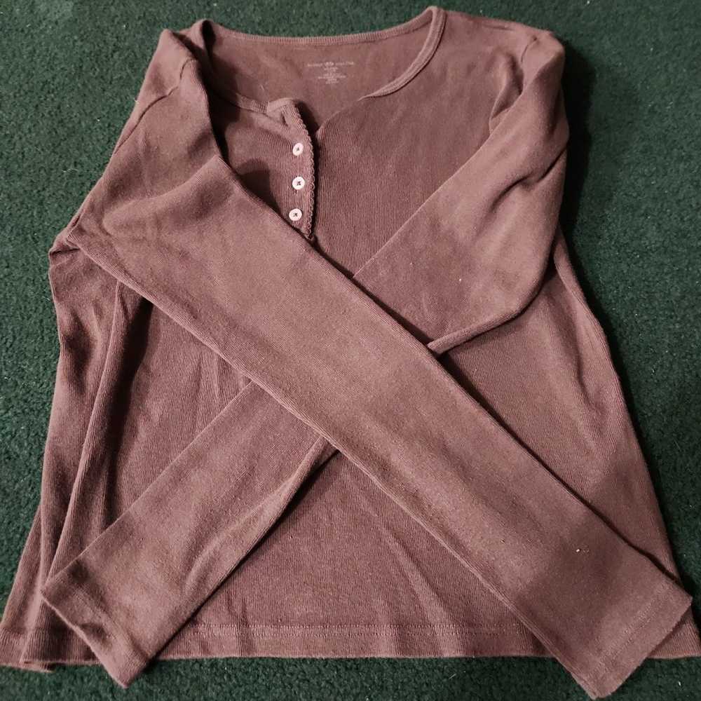 Brandy Melville (vintage) brown long sleeve - image 3