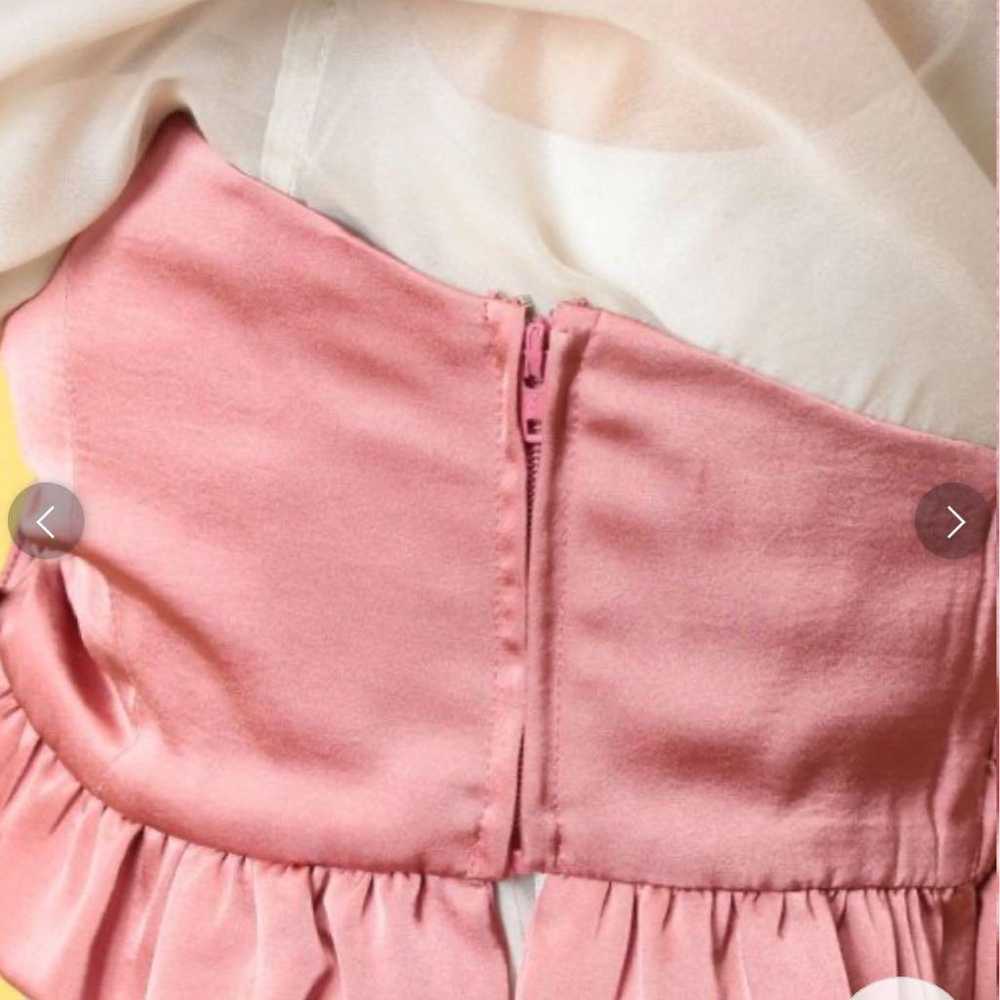 ray beams Satin Frill Bustier Smokey Pink - image 5