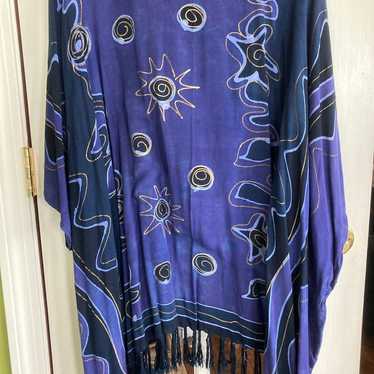 Plus size seventies batik half caftan