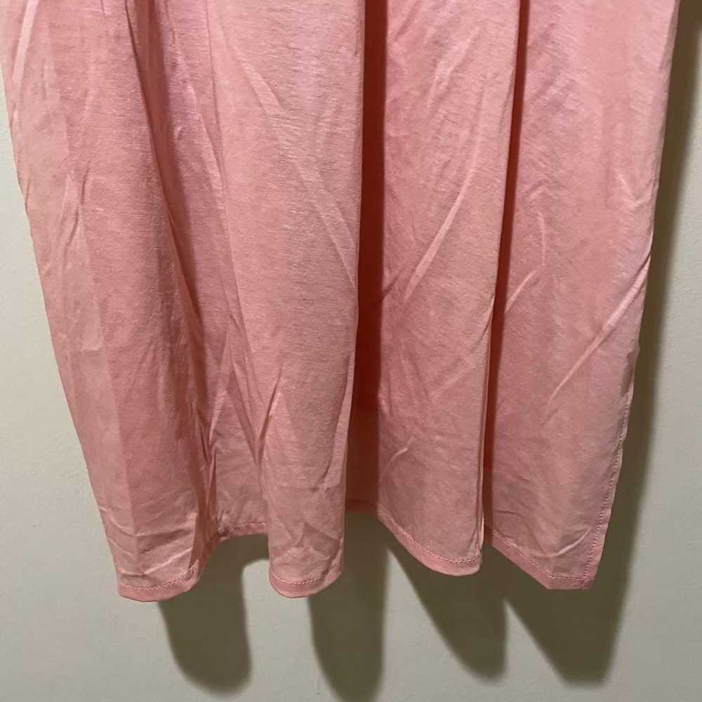 Unused tops tunic thin long salmon pink plain sim… - image 10