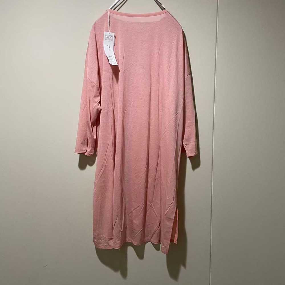 Unused tops tunic thin long salmon pink plain sim… - image 3