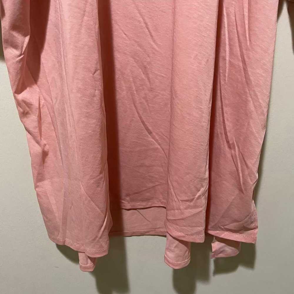 Unused tops tunic thin long salmon pink plain sim… - image 7