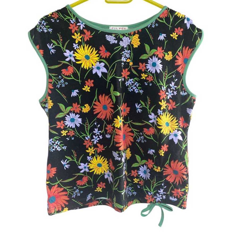 Floral Pattern Sleeveless Top - image 1