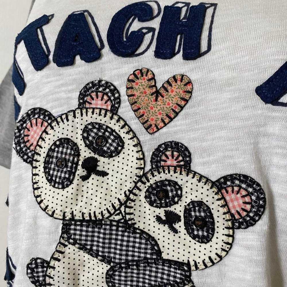 Rough natural charm, panda-patterned T-shirt with… - image 11