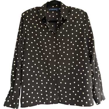 Vintage Karen Scott Polka Dot Blouse - image 1