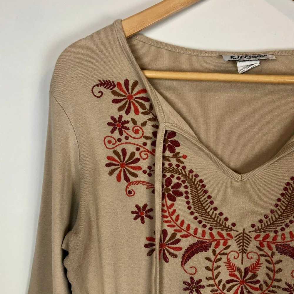 Vintage Bohemian Floral Detailed Top - image 3