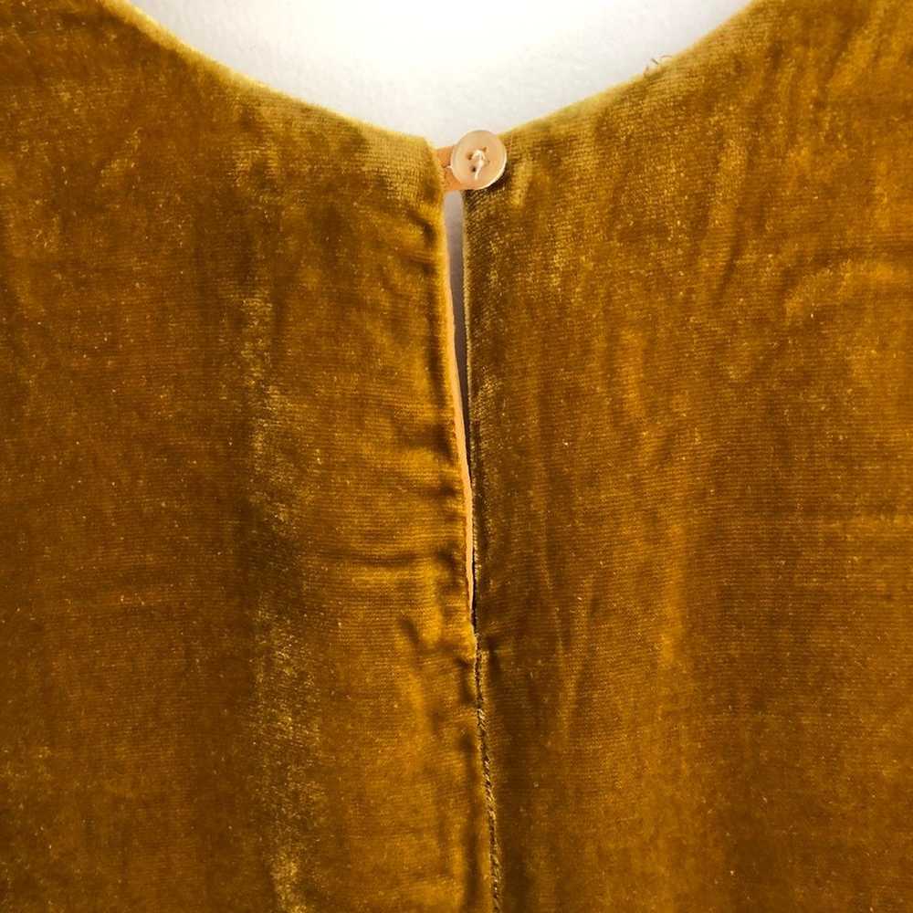 NWOT! J.Crew Velvet XXXS Tank Top Vintage Gold - image 7