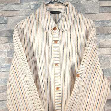 Long-sleeve striped shirt, 100% cotton, cute and … - image 1