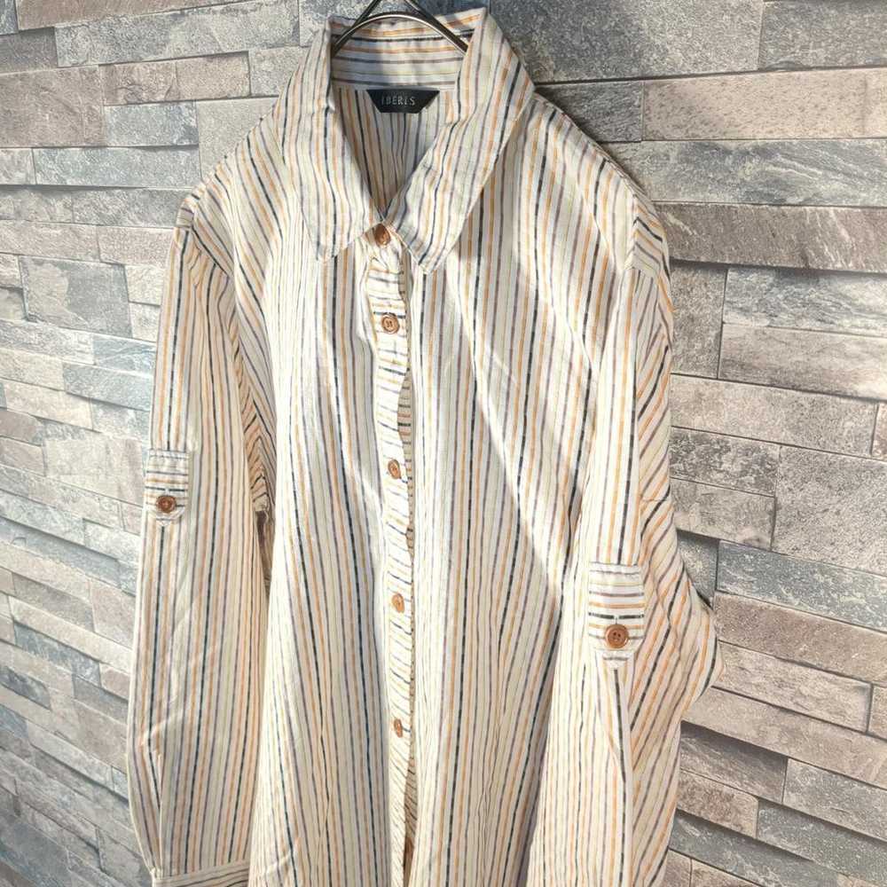 Long-sleeve striped shirt, 100% cotton, cute and … - image 3