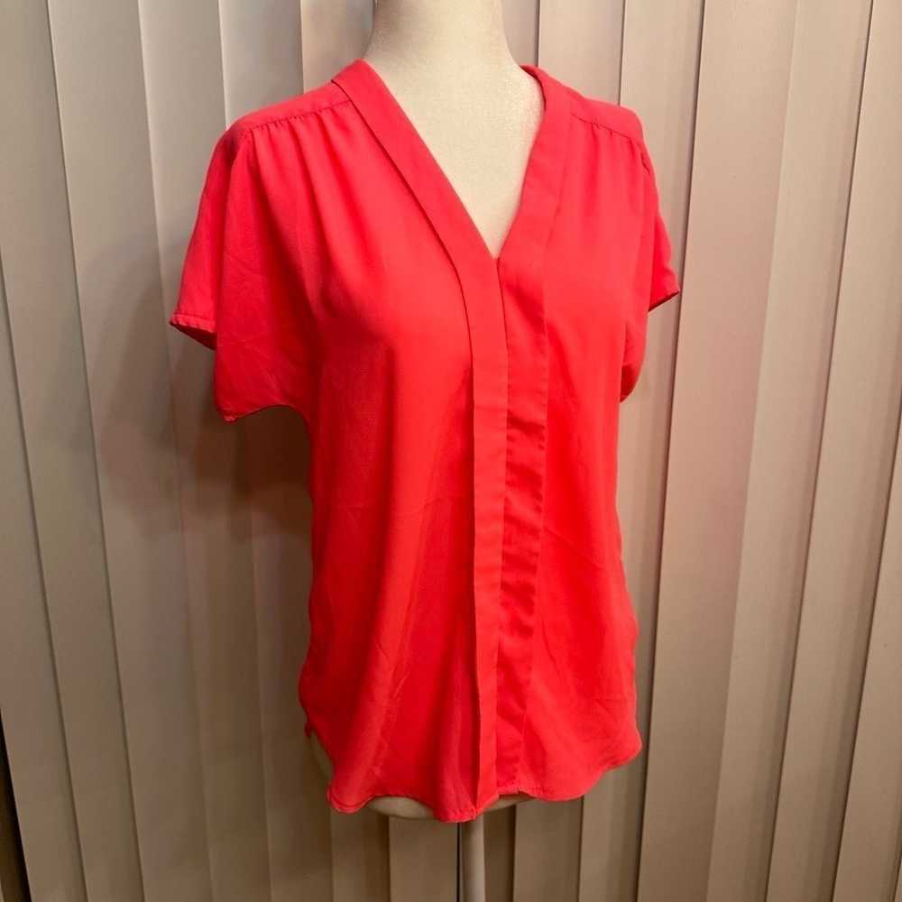 Express Blouse women’s career blouse hot neon pin… - image 4