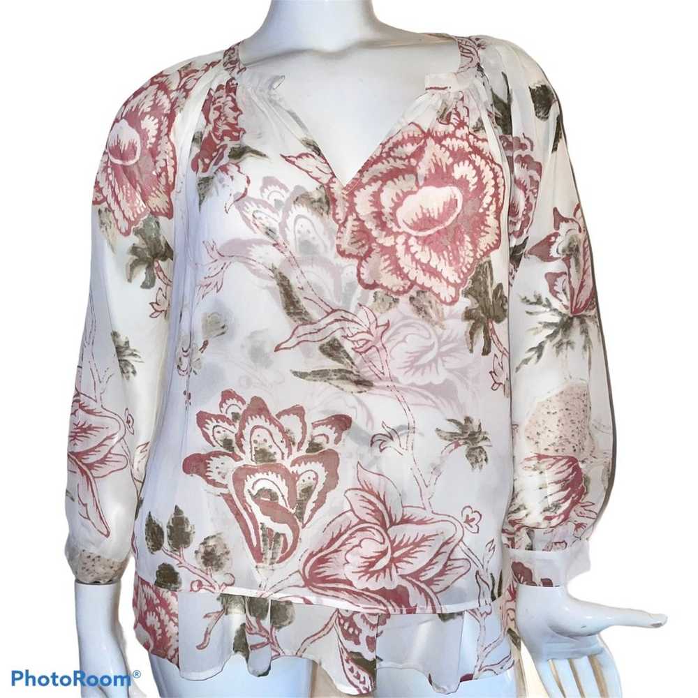 Lucky Brand floral peasant blouse - image 3