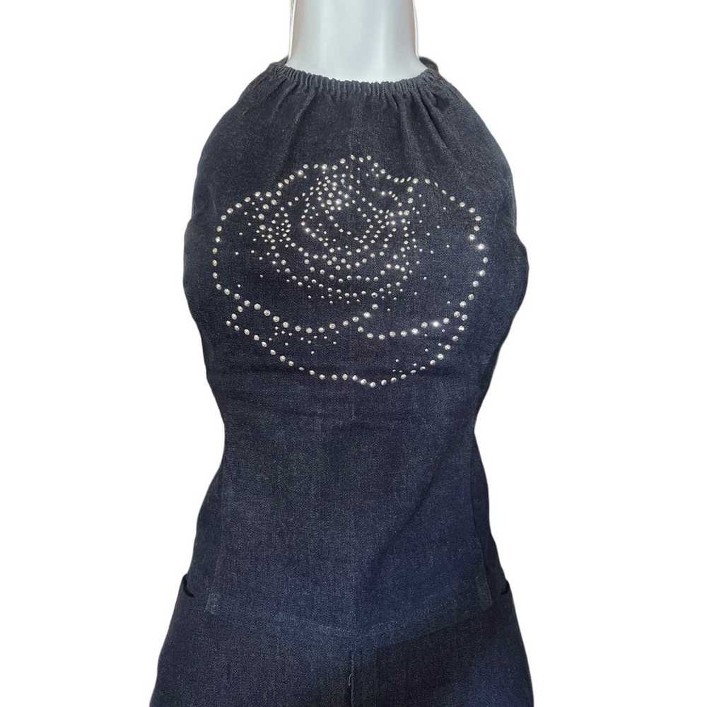 XOXO Jeans Denim Halter Top - image 2