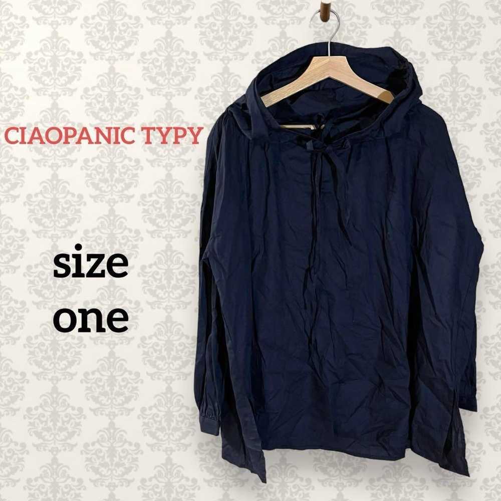 Chao Panic T*pee [one] tagged hooded blouse cotto… - image 1