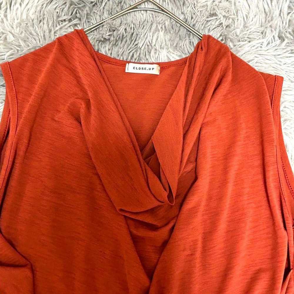 【CLOSE-UP】Sleeveless Shirt F Size Orange - image 3