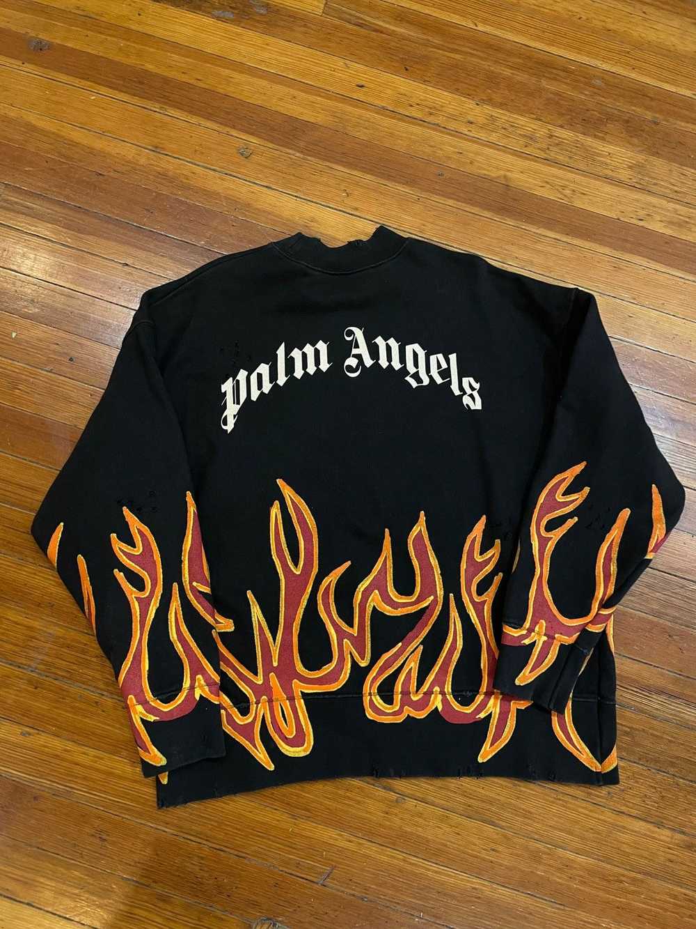 Palm Angels Palm Angels Distressed Crewneck - Fla… - image 2