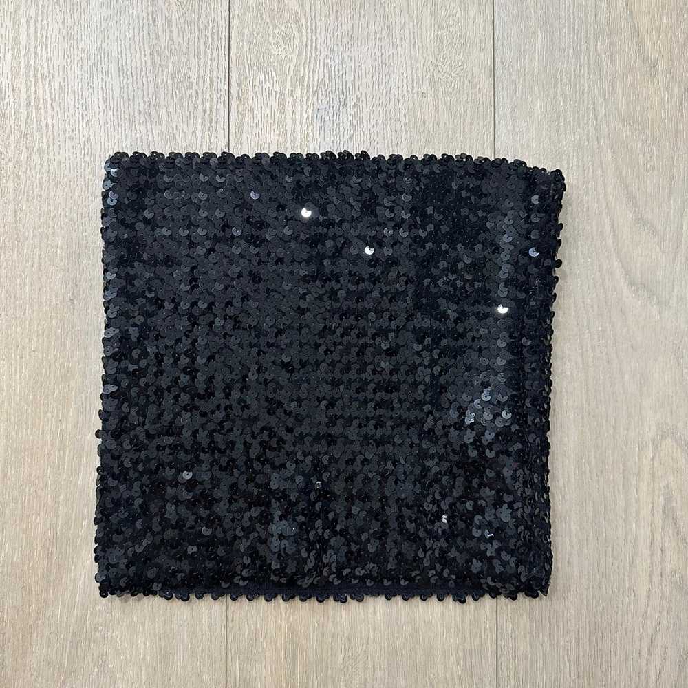 black sequin tube top - image 1