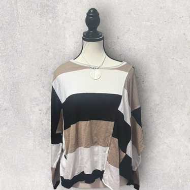 American Vintage Women's Black and Brown Blouse - image 1