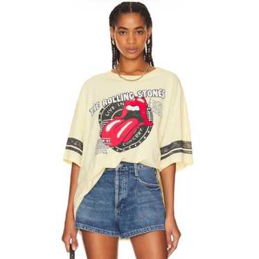 Daydreamer Rolling Stones Concert Stamp Tee in Ye… - image 1