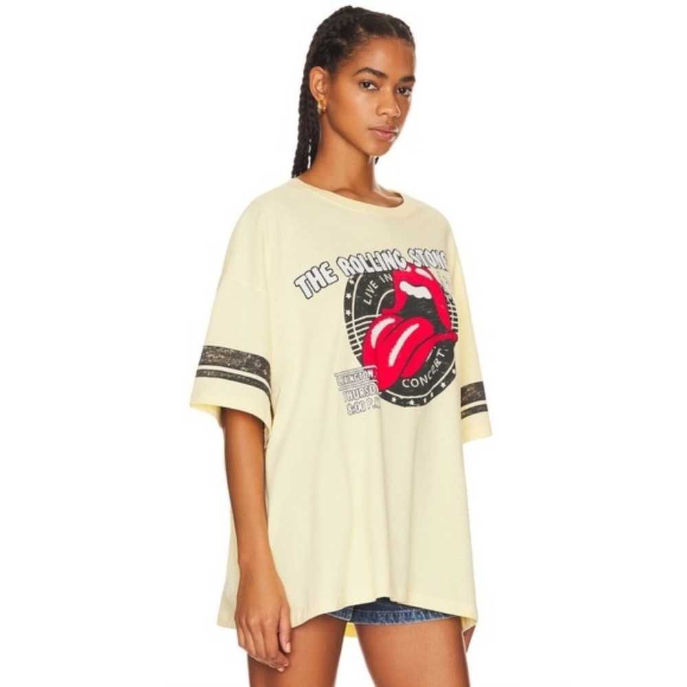 Daydreamer Rolling Stones Concert Stamp Tee in Ye… - image 2