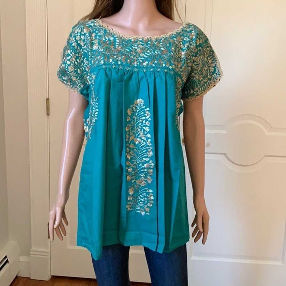 New Hand Made Embroidered San Antonino Blouse. - image 1