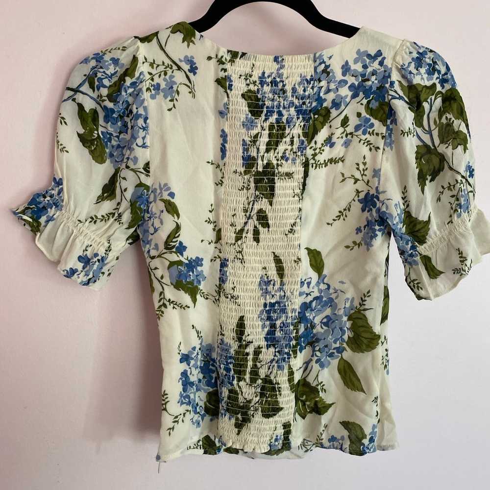 Reformation Constance Floral Print Puff Sleeve Top - image 3