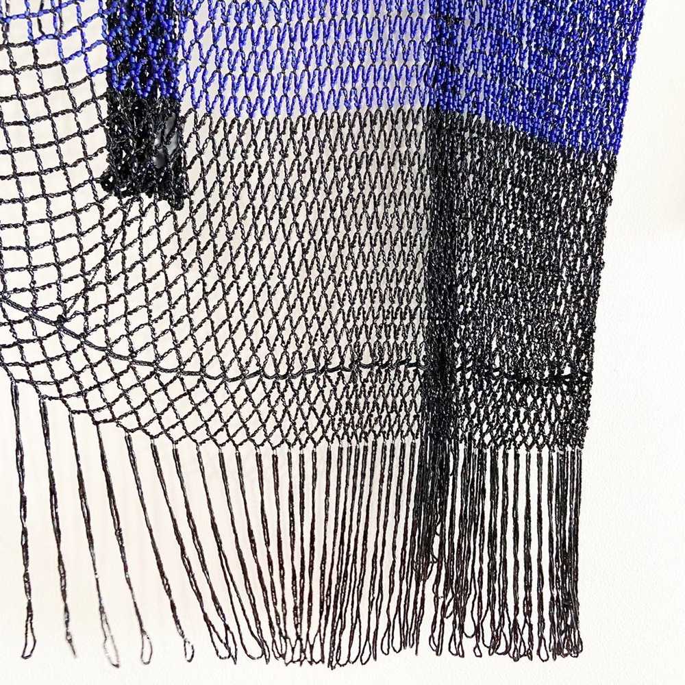 Chico's Vintage Loop Beaded Fringe Shrug Lattice … - image 12