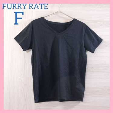 FURRY RATE Short-Sleeve V-Neck T-shirt in Black - image 1