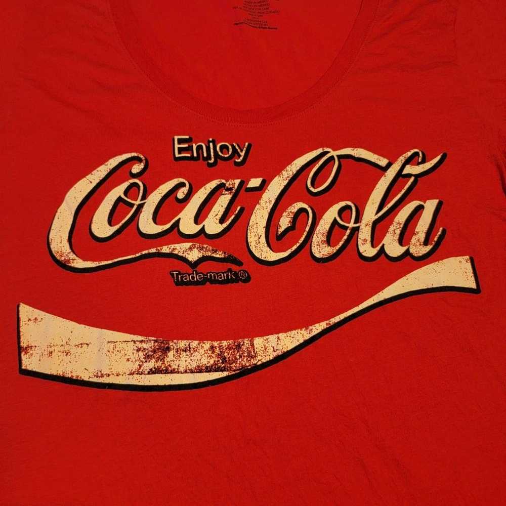 Coca Cola Vintage Graphic Red Short Sleeve - Size… - image 1