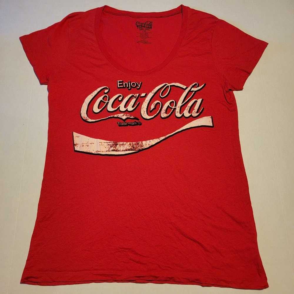 Coca Cola Vintage Graphic Red Short Sleeve - Size… - image 2