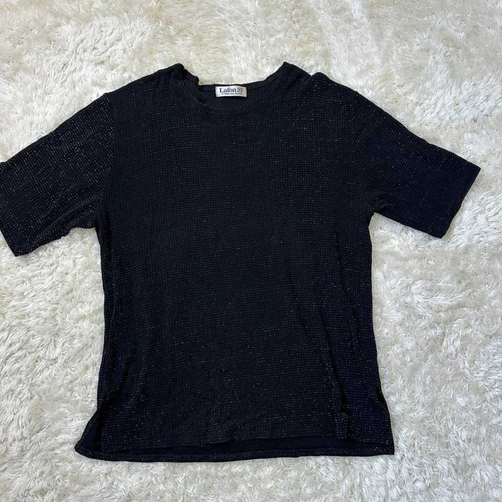 ✨ Lafon 27 ✨ Short-sleeved T-shirt Sparkly Black … - image 2