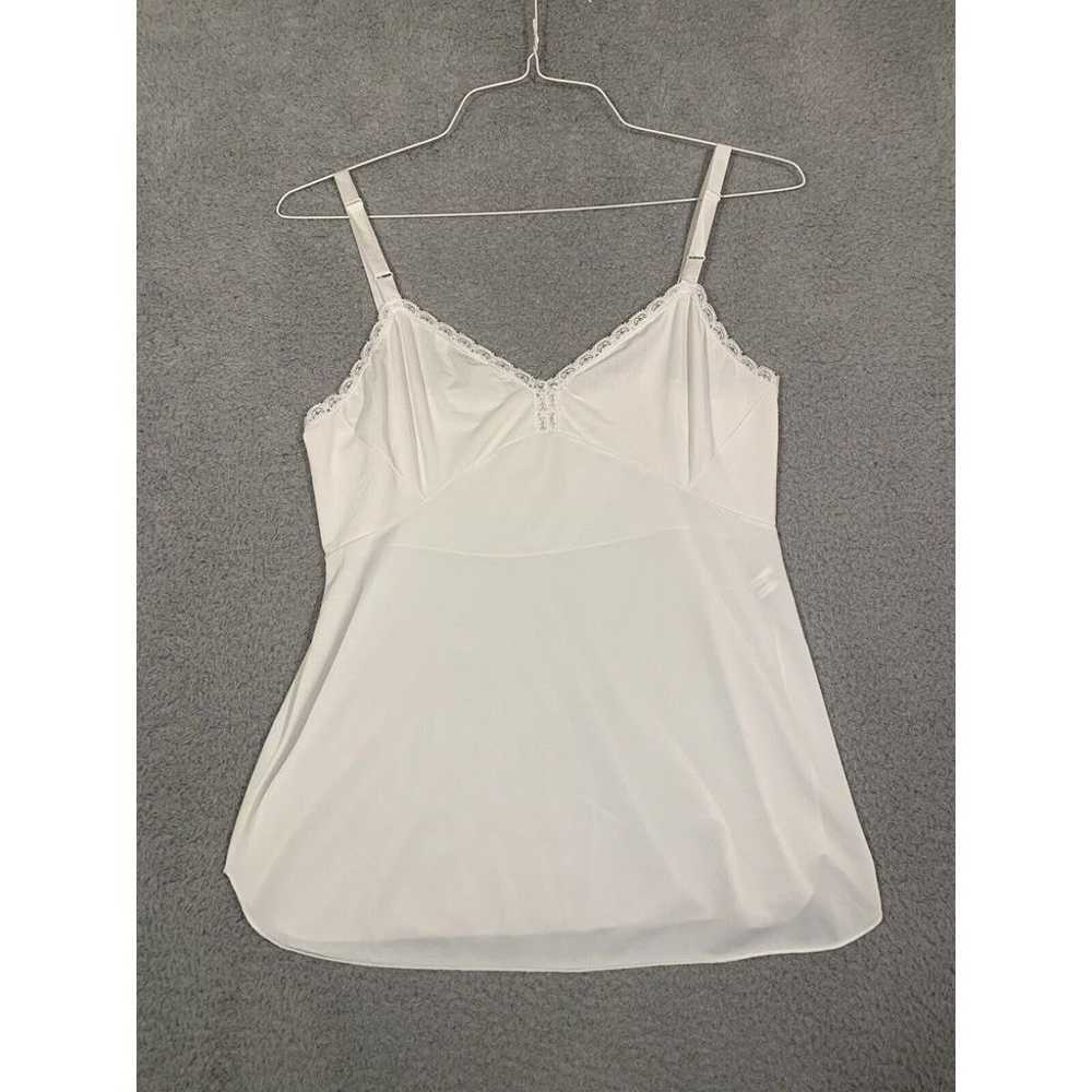 Vintage Shadowline White Nylon Camisole Adjustabl… - image 1