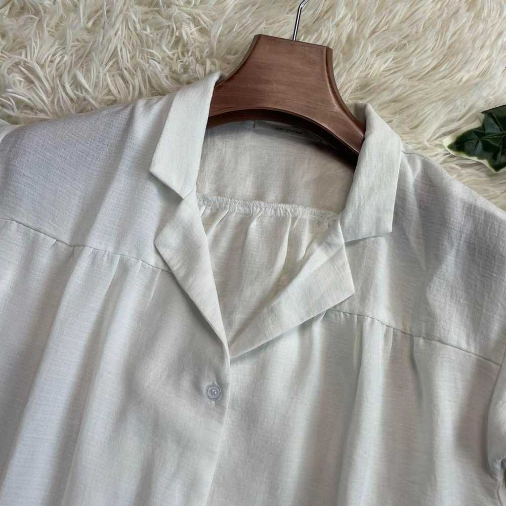 BAY CASSIN Shirt Short-sleeved White Collared Lon… - image 2