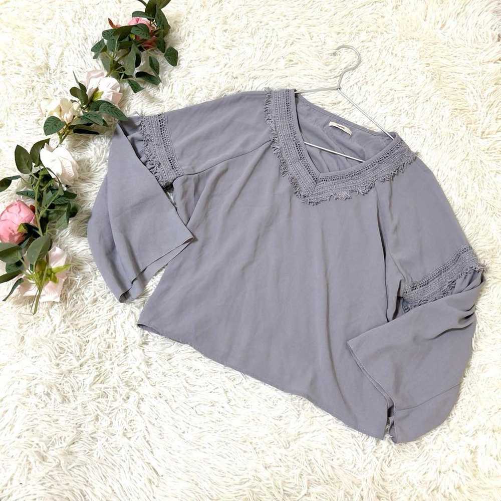 mystic Tops Blouse Free Size Plain Lace Office Pu… - image 1