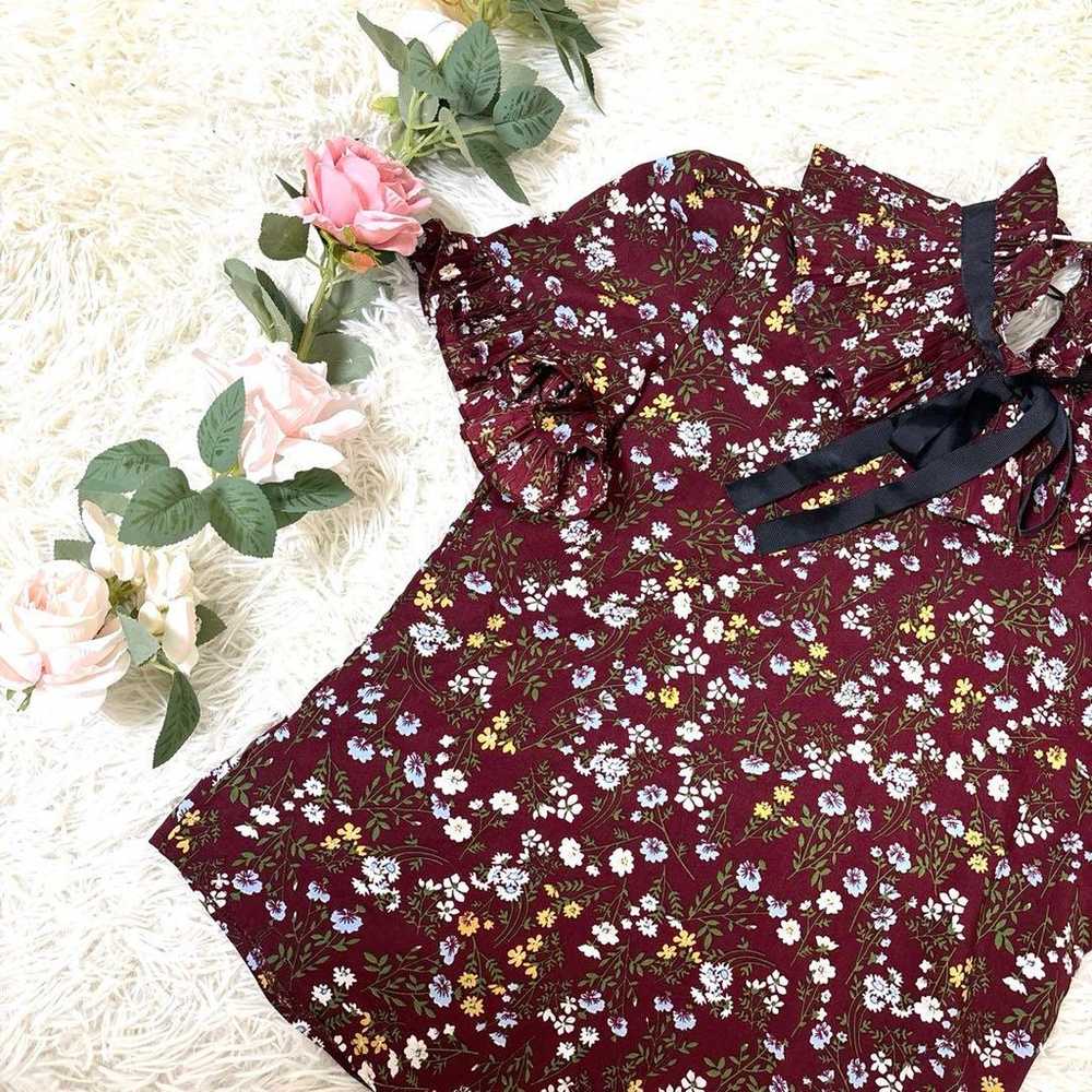 SPINNS Tops Blouse Free Size Floral Print Frill R… - image 3