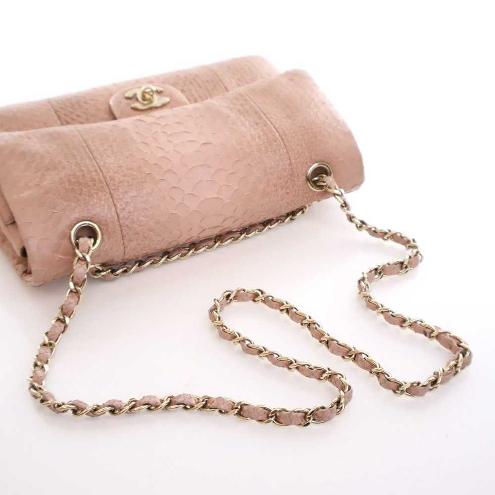 Chanel Chanel Classic Flap Medium Pink Python - image 10